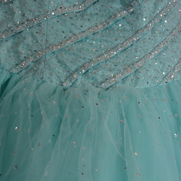 Mori Lee Sequined/beaded/Tulle Princess Dress SZ 11/12 - Picture 9 of 12